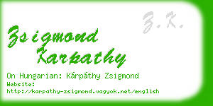 zsigmond karpathy business card